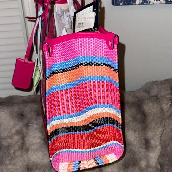 Kate Spade Vibrant Pink and Blue Tote - Picture 7 of 12